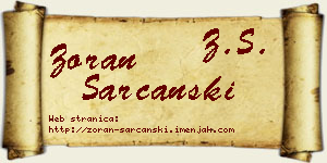 Zoran Šarčanski vizit kartica